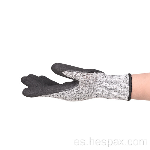 Guantes de trabajo de seguridad de nitrilo resistente al por mayor de hespax